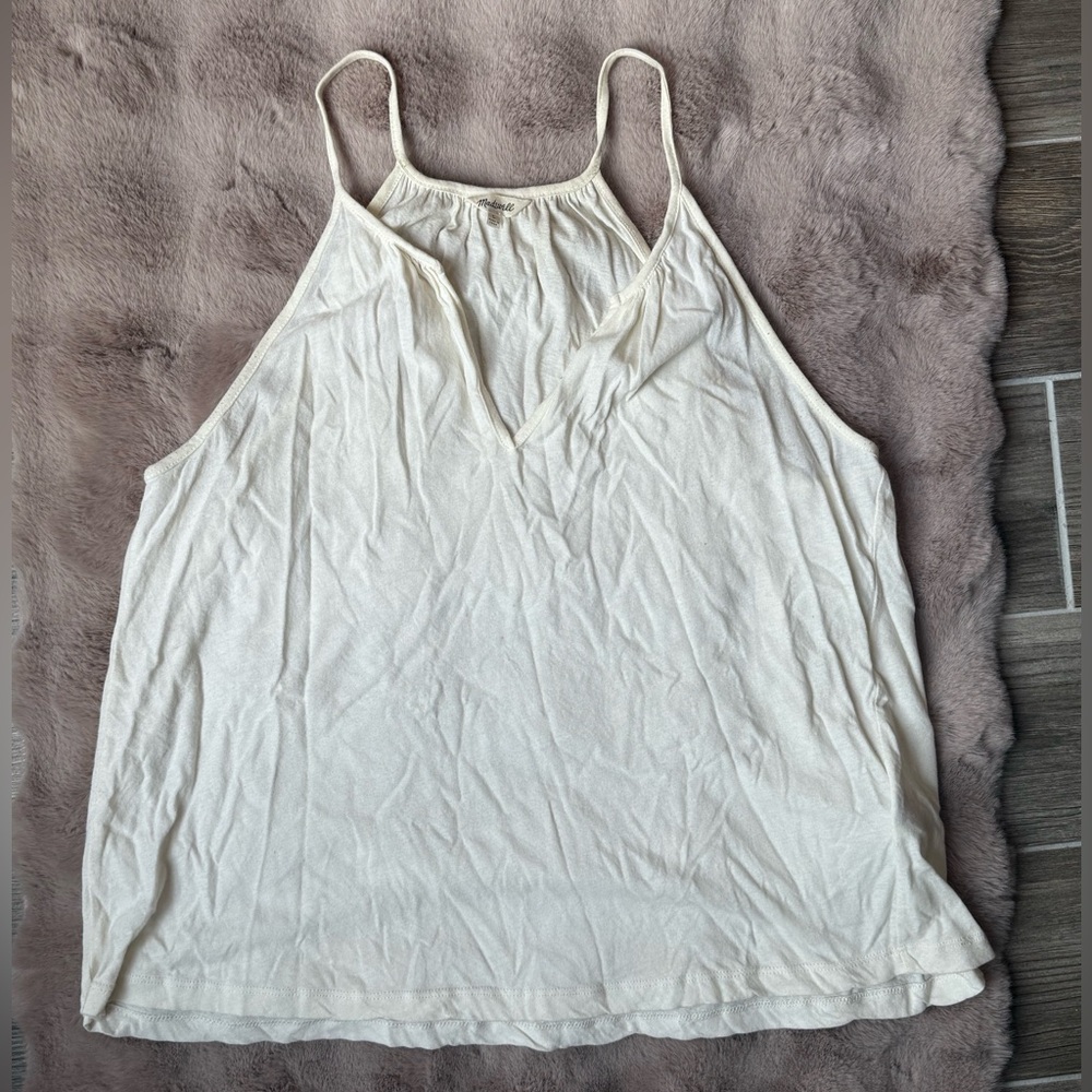 White Madewell tank top, size large